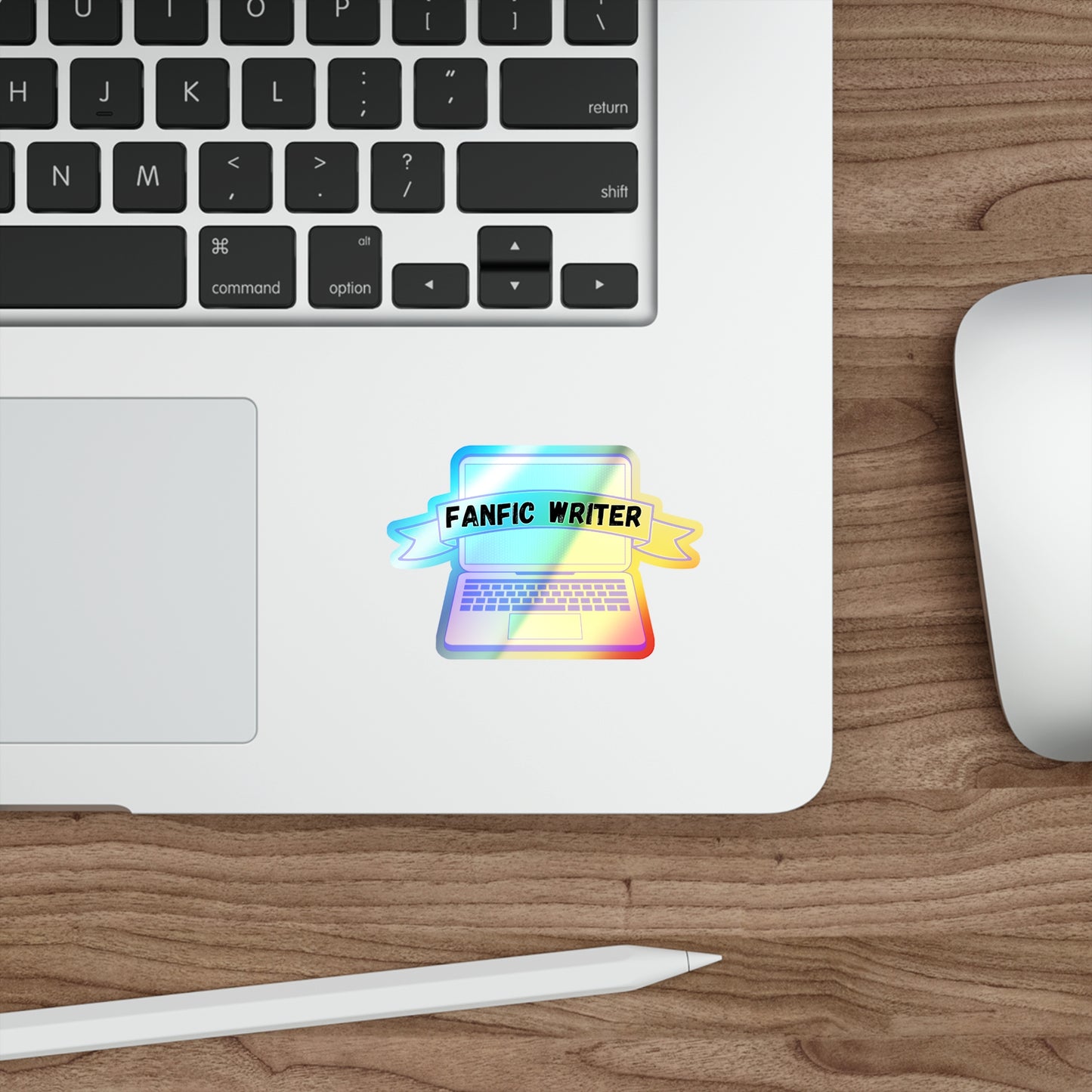 Holographic Fanfic Writer Sticker
